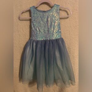 Cat & Jack - size M(8) - blue sparkle dress - worn once